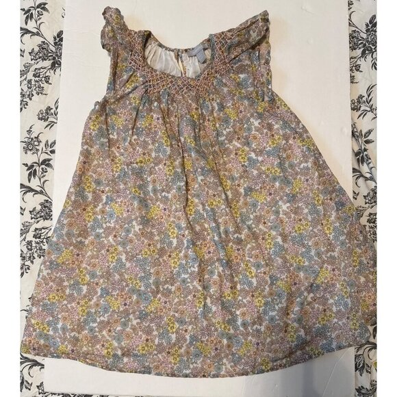 Girl's Short Flutter Sleeve Floral Nordstorm Dress Size 4 - Picture 1 of 10